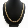 18ct yellow gold double curb 52cm necklace