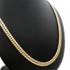 18ct yellow gold double curb 52cm necklace