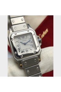Pre-Owned Cartier Santos Ladies Automatic Stainless Steel Watch
